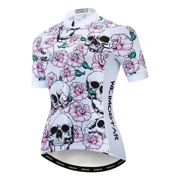 2019 trøje Kvinder Cykel trøjer MTB Top Ropa Ciclismo Maillot Pro Team Road racing Bjerg-shirt sommer-Kranie-hvid