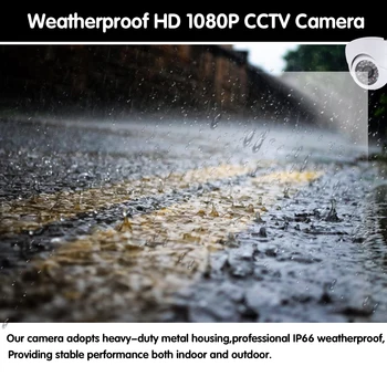 Hjem Indendørs udendørs Hvid Dome kamera med IR-CUT 2,0 MP 1080P AHD Kamera nattesyn AHD-H CCTV Kamera til hjemmet overvågningssystem