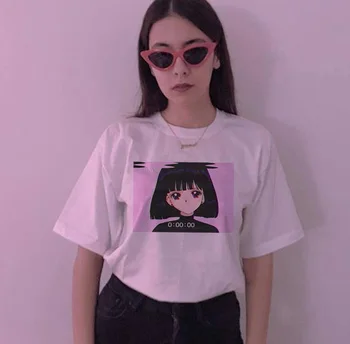 Vaporwave æstetiske t-shirt kvinder koreanske grunge ulzzang tshirt kawaii 90'erne harajuku t-shirt kvindelige streetwear japansk top tee