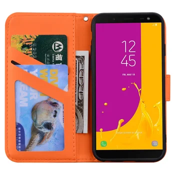 Luksus Tegnefilm Læder Pung Cover Til Samsung Galaxy J730 J530 J330 J4 J6 Plus 2018,magnetisk Flip Stå Phone Case Etui Taske