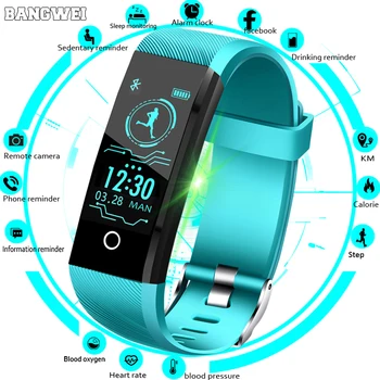 LIGE Smart armbånd Blodtryk pulsmåler Fitness Tracker vandtæt Smart Ur sport Armbånd til ios Android+Max