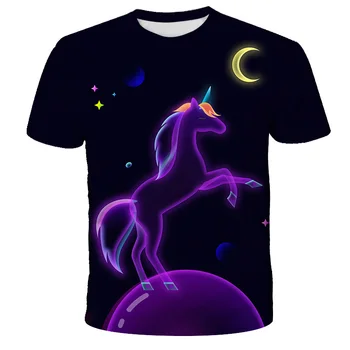 3D print unicorn anime print t-shirt tegneserie t-shirt dreng pige street fashion t-shirt t-shirt.
