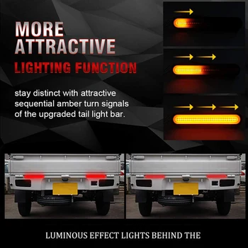 LEEPEE 2stk LED ATV Lastbil Trailer Lys blinklys Vandtæt Bil Bageste baglygte Stop, der Flyder blinklyset Bremse-Lampen