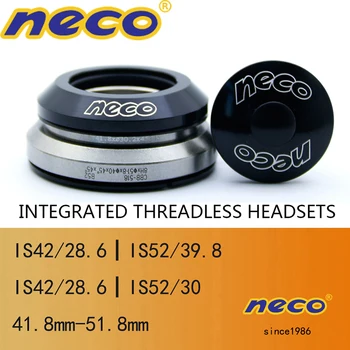 Neco bærer headsettet 41.8 42 52 51.8 mm integreret MTB cykel koniske lige gaffel 28.6 30 39.8