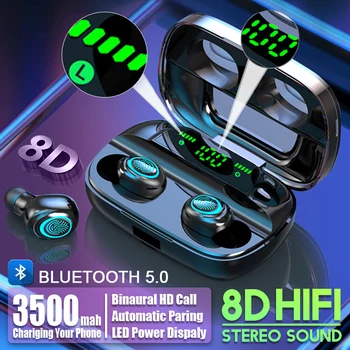 HOT S11 TWS Trådløse hovedtelefoner stemmestyring Bluetooth-5.0 støjreduktion Tap Kontrol Gaming Headset HD Stereo Hovedtelefoner