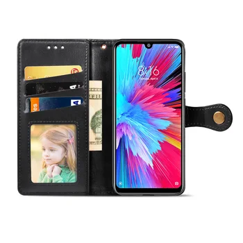 Solid farve rundt spænde Læder Flip Case Til Xiaomi mi Note 10 CC9 CC9E A3-9T 9 Pro Lite Magnetiske Wallet Cover Coque Fundas