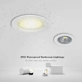 IP65 Vandtæt LED Downlight 5W 7W 9W 12W 15W Vandtæt Recessed lampe LED Loft Spot Lys Til Badeværelse Kampprogram