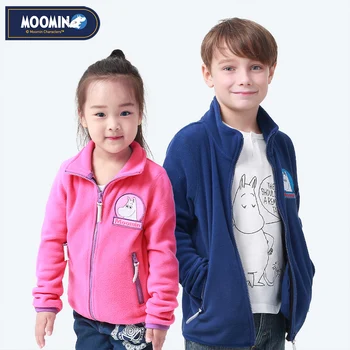 Moomin-2019 nye børn fleece jakke til efteråret jakke Karakter blå lynlås casual fleece frakke kids tøj