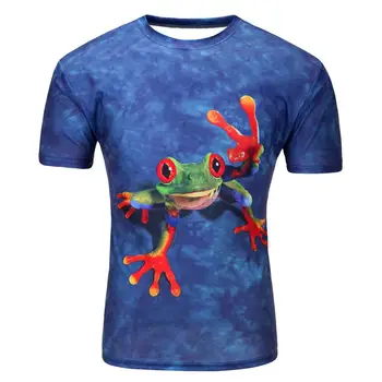 2020 Mænd Mode 3D-Animalske Kreative-T-Shirt, Lyn/røg lion/firben/vand dråber 3d trykt kortærmet T-Shirts