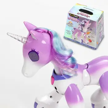 Zoomer Fortryllede Unicorn Toy Multi-Farvede Lys-Up Horn Legetøj til Børn i Alderen fra 5 og Op