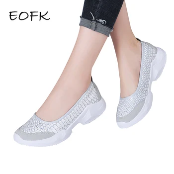 EOFK Women Loafers Flats Spring Autumn Shallow Slip-on Soft Fashion Casual Sneakers Ladies Shoes