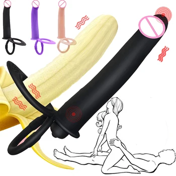 Dobbelt Anal Voksen Strap On Dildo Anal Plug Vibrator Sex Legetøj Til Par, Lesbiske Masturbator Klitoris Stimulator Sex Shop