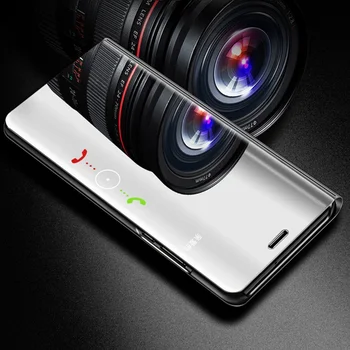 Smart Spejl Vinduet Se Flip Taske Til Samsung Galaxy S10 S9 S8 Plus Note 9 8 10 A10, A20 A30 A40 A50 A70 A7 2018 Læder Cover