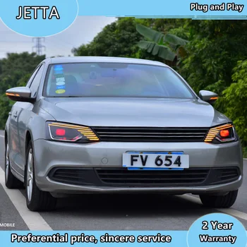 Bil Styling til VW Jetta Forlygter 2011-2018 Jetta mk6 LED Forlygte med Dynamisk Signal-Led Kørelys Hid Bi-Xenon Auto Tilbehør