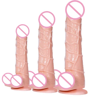 3 Størrelser Bløde Kød Anal Realistisk Dildo med sugekop Store Kunstige Penis Kvindelige Masturbator Sex Legetøj til Kvinder Anus Dildo