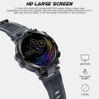 SENBONO 2020 Mænd Fuld Touch-Skærm, Smart Ur IP68 Vandtæt støtte HR/BP Fitness Tracker D13 smartwatch til IOS Android