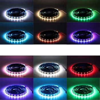 5m/Masse 5050 4 I 1 RGBW LED Strip DC12V/24V Fleksibel LED-Lys RGB+Hvid / RGB+Varm Hvid LED Bånd 60LEDs/m
