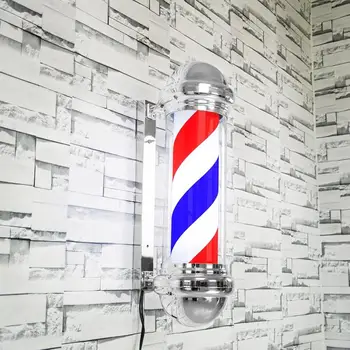 72cm LED Frisør-Tegn Lysende Roterende Pæl Lys for Hair Salon Barbershop Forsyninger