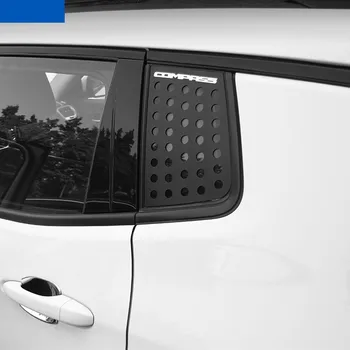 Sansour Bil Udvendige Bagerste Vindue Trekant Glas Dekoration Dække Trim Klistermærker til Jeep Compass 2017 Op Bil Styling Tilbehør