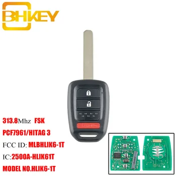BHKEY 2+1 Knapper Fjernbetjening Bil nøgle Til Honda 313.8 Mhz PCF7961 Chip For Honda CR-V, 2013 MLBHLIK6-1T Bil nøgler