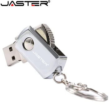 JASTER USB 2.0 Metal nøglering USB Flash Drive 16GB, 32GB, 64GB 128GB Nøgler 4GB 8GB reelle kapacitet, Pen-Drev, usb-stick