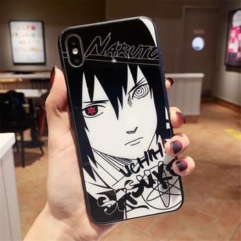 Japan Klassiske Pop Animationsfilm Hokage Naruto Tegn Glas Phone Case for iPhone 12 11 Pro X XS Antal XR 6 7 8 Plus skitse dække coque