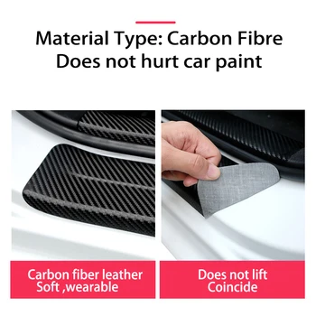 For Ford Focus mk2 st Vignale Bilens bageste kofanger læder decals carbon fiber beskytter bilens bagagerum beskyttelse plade film tilbehør