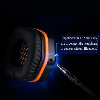 Trådløs Bluetooth-Headset Stereo Bluetooth Hovedtelefoner Med Mikrofon 3,5 mm Audio Hovedtelefoner For Gamer Laptop, Tablet PC Gaming Headset