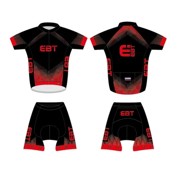 DIY design EBT-team Cycling Jersey Pro Team korte Ærmer Tøj sæt