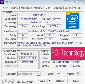 Original Intel Xeon-oem-processor E5-2683V4 2.10 GHZ-16-Kerner 40MB E5 2683 V4 LGA2011-3 120W E5-2683 V4 gratis fragt E5 2683V4