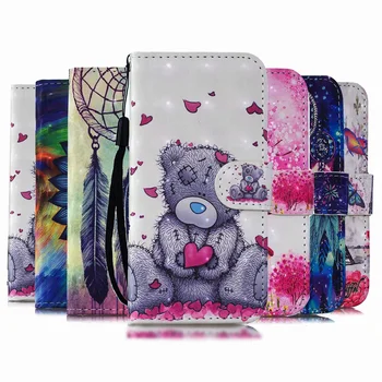 3D-Tegnefilm Bear Book Læder taske til Samsung Galaxy A51-A71-A41 A31 A01 A11 A21 A10 A30 A40 A50 A70 A80 A21S A42 Kortholderen