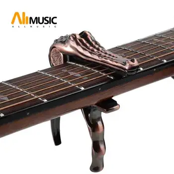 Alice A007G Multi Farve Professionel Metal Krokodille Folk Akustisk Guitar Capo Klemme