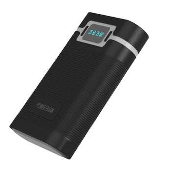 Anti-Reverse Portable Power Bank Boks, 4x 18650 DIY-Skærm Batteri Oplader 5V 2A Tilfælde X7JC
