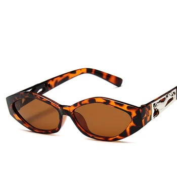 WOENFEL Luksus Solbriller, Vintage Mode solbriller Nuancer Kvinder Klassiske Designer Rektangel Lille Ramme Leopard Rejse Briller