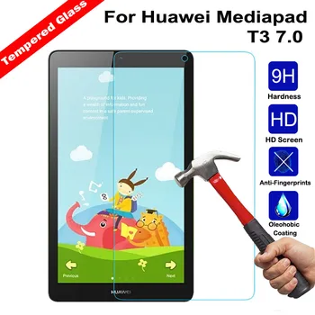 For Huawei Mediapad T3 7.0 BG2-W09 7 tommer Tablet Hærdet Glas 9H Beskyttende Film eksplosionssikker Screen Protector