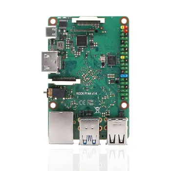 New ROCK PI 4A V1.4 Rockchip yrelsen ARM Cortex seks centrale SBC/Single Board Computer Kompatibel med officielle Raspberry Pi-Skærm