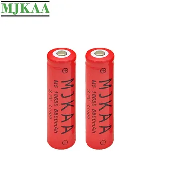 MJKAA 2STK 18650 6800mAh 3,7 V Genopladeligt Lithium Batteri Nye Li-ion Batterier, Red Boliger til Lommelygte Legetøj