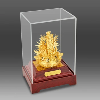 Asklove Guld folie 3D Rigdom Bambus ornamenter Feng shui Bonsai Bortunate Guld ornament at åbne gaver, boligindretning tilbehør
