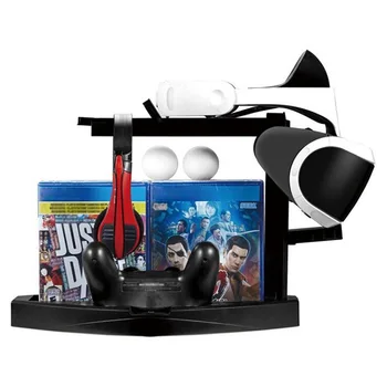 PS4 Tilbehør PS VR Briller Holder Dobbelt Oplader Dock til PS Move Controller Dualshock4 Joysticket PS4 Oplader Spil Disk Storage