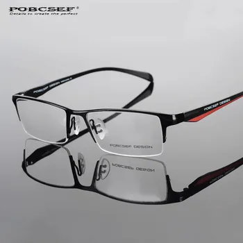 Titanium briller ramme mænd TR90 oculos de grau computer optiske briller nærsynethed nørd TH8218 Business halv frame briller rammer
