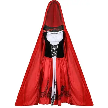Little Red Riding Hood Kostume Voksen Cosplay Kjole Queen Lidt Riding Hood part Red Service Party Cosplay Kostume Nightcl U9B7