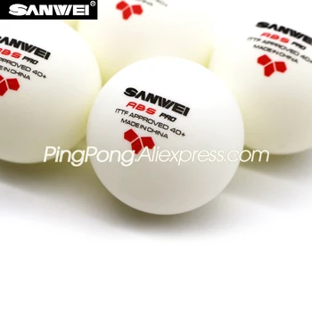 60 Bolde SANWEI ABS PRO 3-Stjernede Bordtennis Bold ITTF Godkendt ABS Poly Oprindelige SANWEI 3-STJERNEDE Ping-Pong Bolde Engros