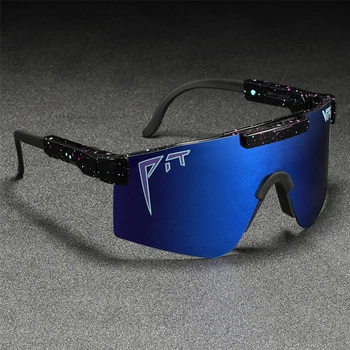Pit Viper Dropshipping Oversized Goggles Vindtæt Skjold Solbriller Køre Et Stykke Linse Italien Design Nuancer Gafas de sol