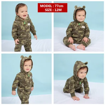 Nye 2020 foråret søde camo baby jumpsuit frakke til baby boy tøj , fleece tøj spædbarn tøj til baby pige kostume