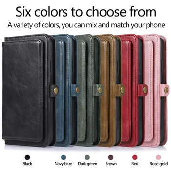 Flip Læder taske til Samsung Galaxy S8 S9 S10 E S20 Ultra Note 8 9 10 Plus A10, A20 A30 A40 A50 S A70 A51 A71 Tegnebog, Mobiltelefon Dækning