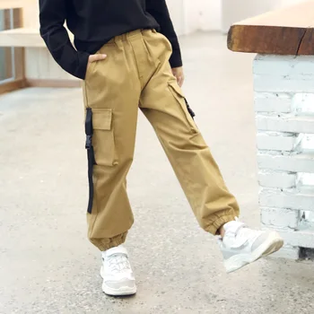Drenge / Piger Multi-lomme Harem Hip Pop bukser Bukser Streetwear Sweatpants Hombre Unisex Children ' s Casual Mode Cargo Bukser