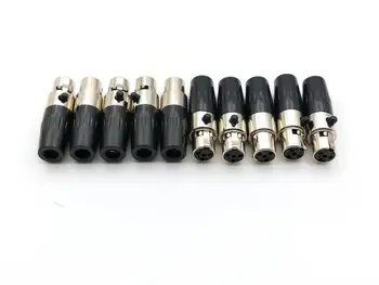 10stk Mini 4 PIN MINI-XLR IN-LINE Kvindelige Jack adapter stik