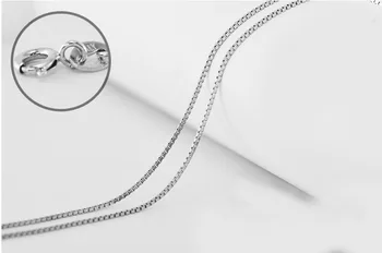 1,0 mm rhodineret Box Chain Halskæde 16tommer-20inch-24inch Længde Mode Charmerende Halskæder Smykker 50stk/masse Engros