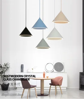 Nordisk Vedhæng Lys Acryl LED Pendel, Moderne Macaron Hængende lampe til stuen, Soveværelset Glansmetalpræparater Køkken Kampprogram