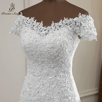 Sexet brudekjole 2020 pynt blomst robe de mariee elegante bride kjole, blonder brudekjoler smukke havfrue brudekjole